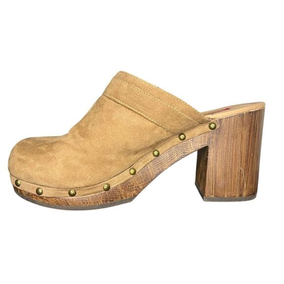 UNIONBAY Women’s 10 Slip On Clogs Faux Suede Platform Block Heel Mules Y2K - Picture 4 of 8